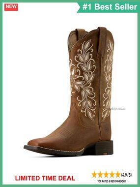 Women's Western Boot Faux Leather Square Toe Knee-High Equestrian Boot